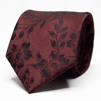 Men's black floral tie