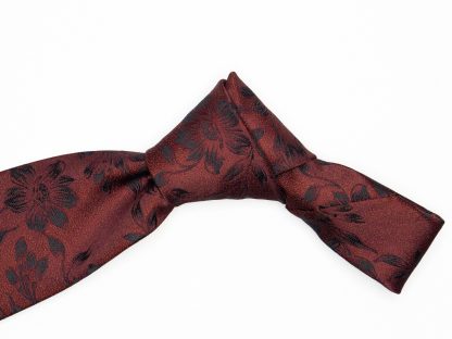 Men's black floral tie - Image 3