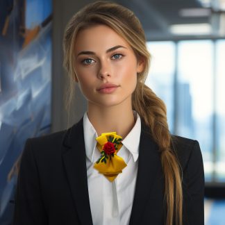 Rose Yellow Women's Tie