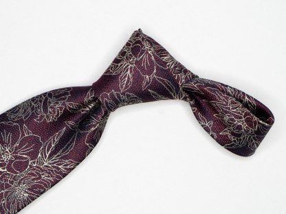 Men's red pattern suit tie - Image 5