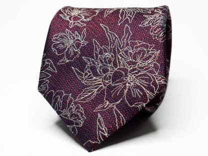 Men's red pattern suit tie