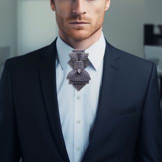 Elegant and stylish neutral blue tie