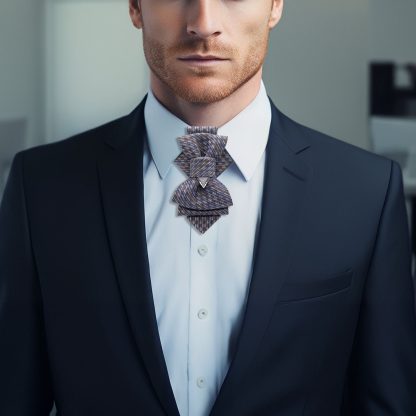 Elegant and stylish neutral blue tie