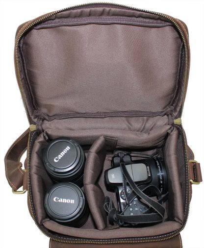 Leather Vintage Camera Bag - Image 5