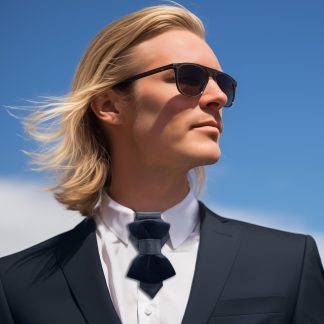 Black Velvet Men's Bow Tie