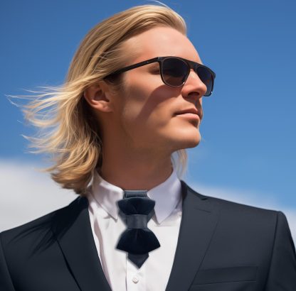 Black Velvet Men's Bow Tie