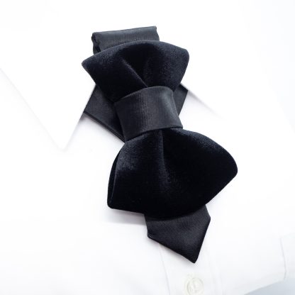 Black Velvet Men's Bow Tie - Image 4