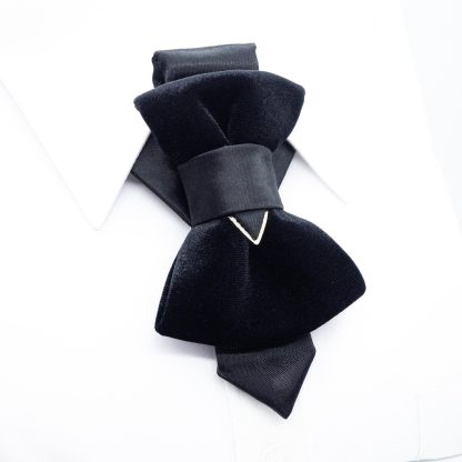 Black Velvet Men's Bow Tie - Image 3
