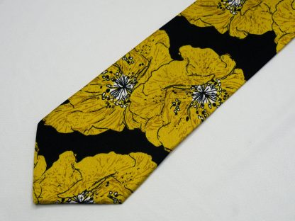 Mens Yellow Floral Tie - Image 5