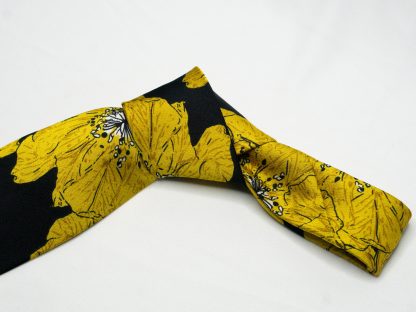 Mens Yellow Floral Tie - Image 4