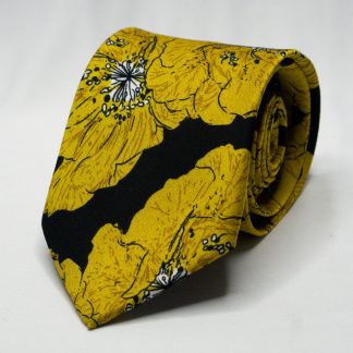 Mens Yellow Floral Tie