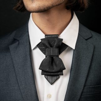 High-end black creative men's bow tie