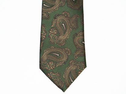 Classic Men's Green Textured Tie - Image 2