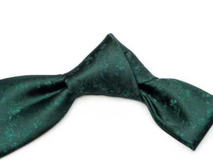 Dark green floral tie - Image 5