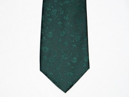 Dark green floral tie - Image 2