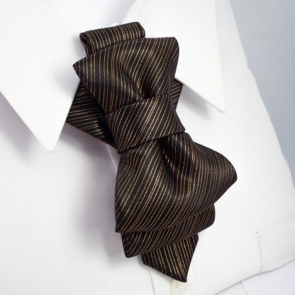 Fashionable men's brown and black tie - Image 4