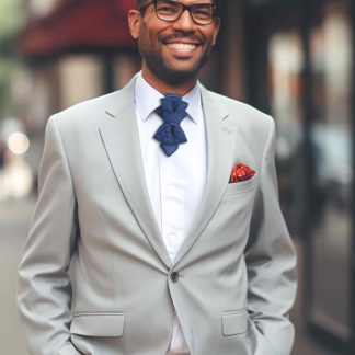 Blue Unisex Tie