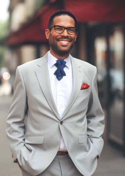 Blue Unisex Tie