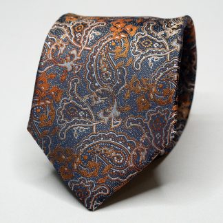 Black and burnt orange patterned tie