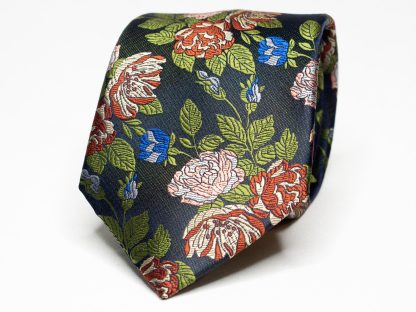 Men's stylish black floral tie