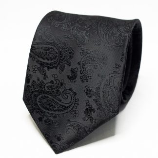 Men's black patterned suit tie
