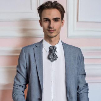 Gray bow tie fashion