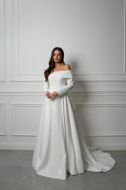 Simple A-Line Wedding Dress - Image 7