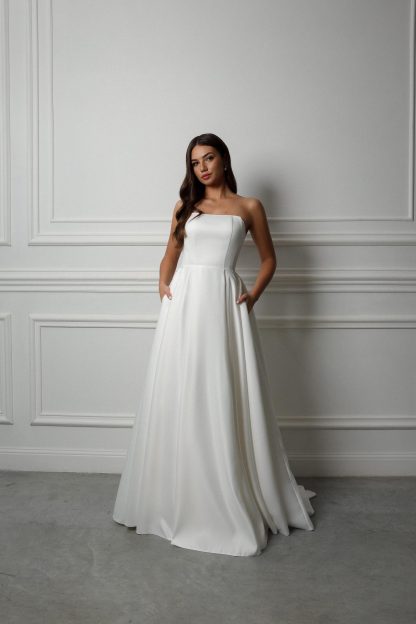 Simple A-Line Wedding Dress - Image 3