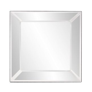 Inward facing rectangular wall mirror