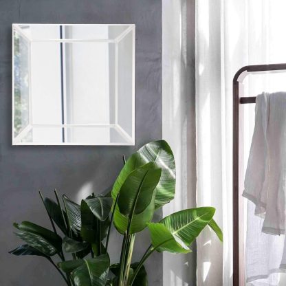 Inward facing rectangular wall mirror - Image 2