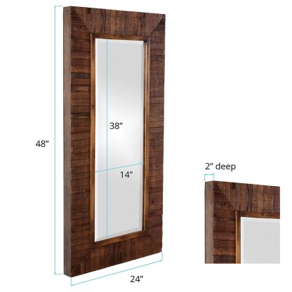Country Style Rectangular Wall Mirror - Image 2