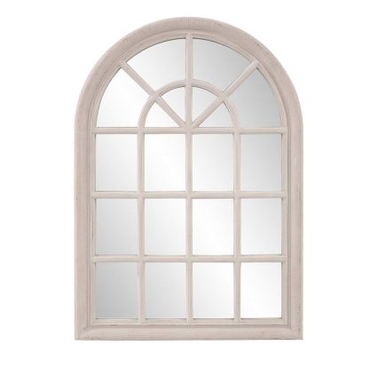 Window Glass Arch Wall Grid Mirror