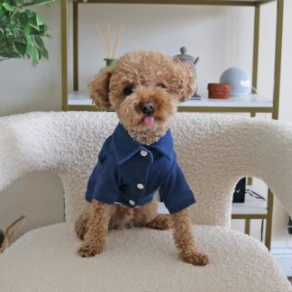 Pet Navy Denim Button-Down Shirt