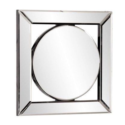 Square hanging decorative frame wall mirror - Image 7