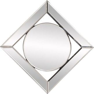 Square hanging decorative frame wall mirror