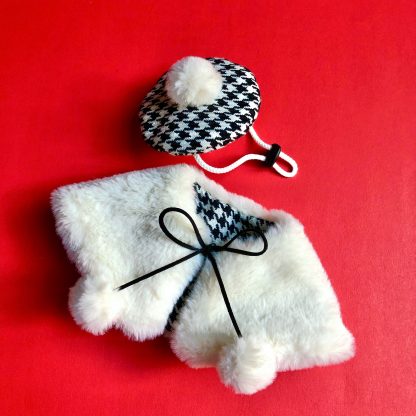 Houndstooth Pet Cape Set - Image 3