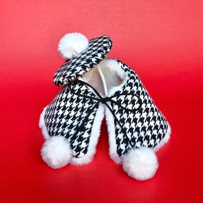 Houndstooth Pet Cape Set - Image 2