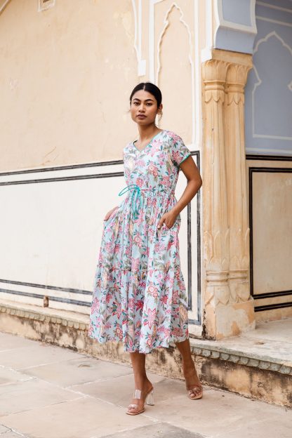 Printed waist dress - Image 7