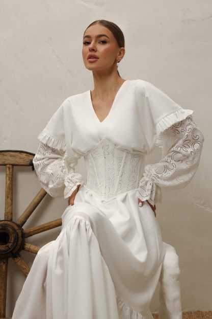 Tea-Length Bohemian Wedding Dress - Image 7