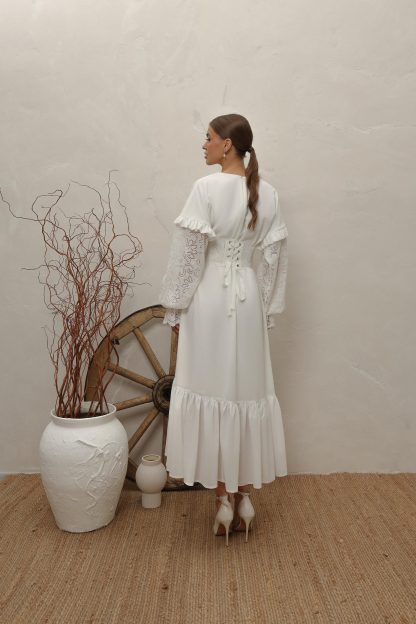 Tea-Length Bohemian Wedding Dress - Image 5