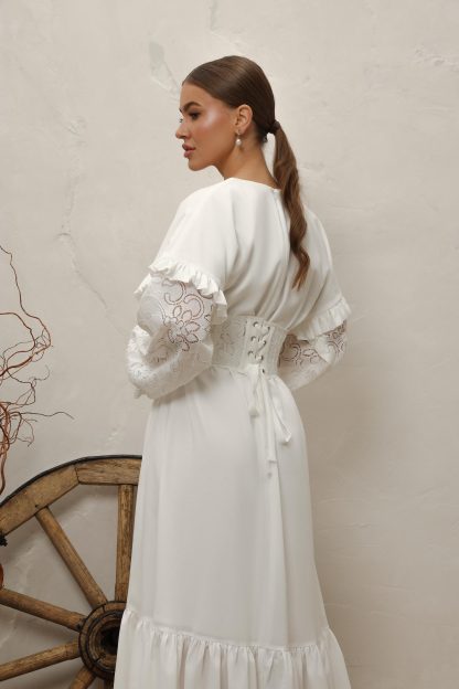 Tea-Length Bohemian Wedding Dress - Image 4