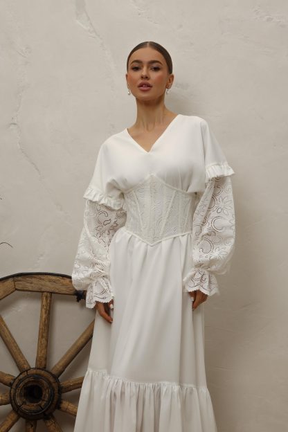 Tea-Length Bohemian Wedding Dress - Image 3