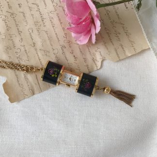 Vintage Metal Floral Pendant Watch