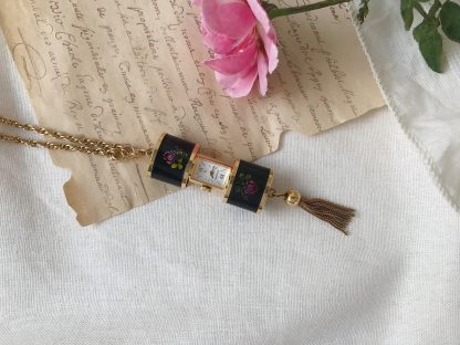 Vintage Metal Floral Pendant Watch
