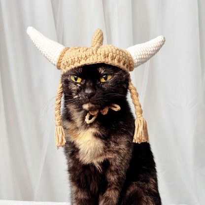 Viking hat for cat