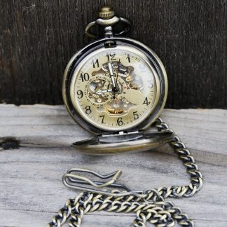 Antique Skeleton Mechanical Pocket Watch