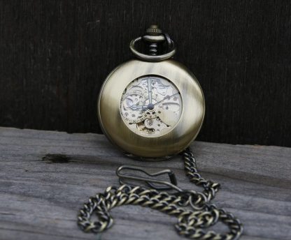 Antique Skeleton Mechanical Pocket Watch - Image 2