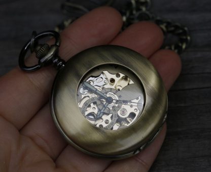 Antique Skeleton Mechanical Pocket Watch - Image 4