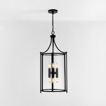 Industrial style glass wrought iron chandelier - Image 7