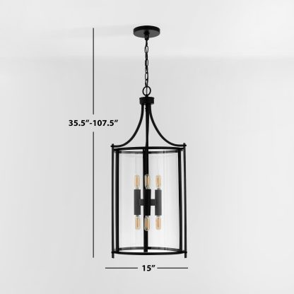 Industrial style glass wrought iron chandelier - Image 6